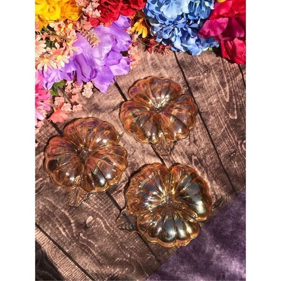 Vintage Amber Glass Dish - Picture 3 of 11